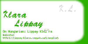 klara lippay business card